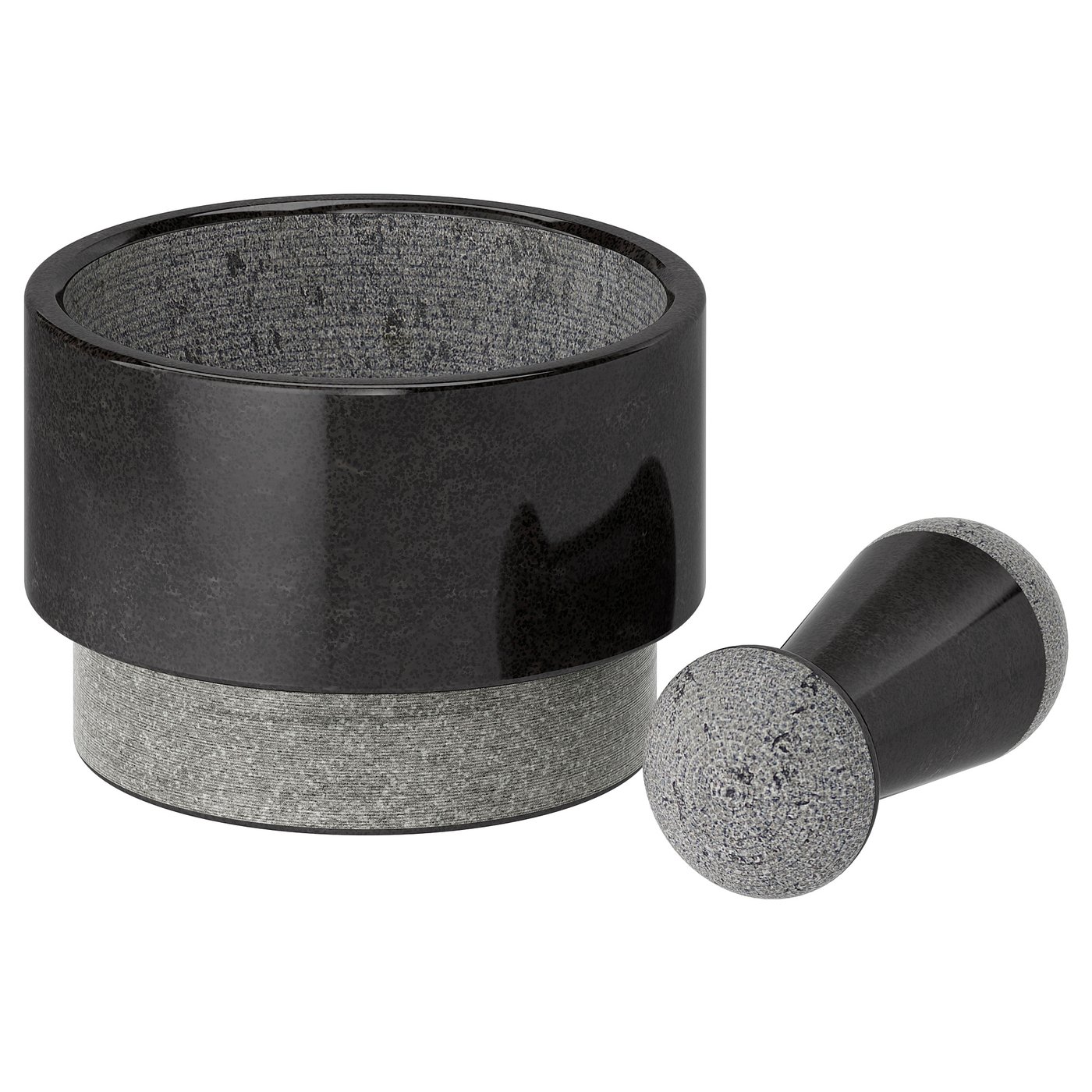 ÄDELSTEN pestle and mortar, marble black  - IKEA CA